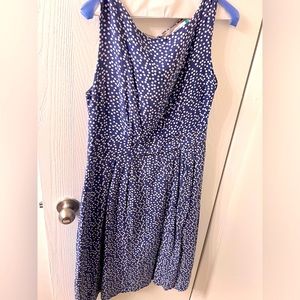 Blue and White Polka Dot Dress